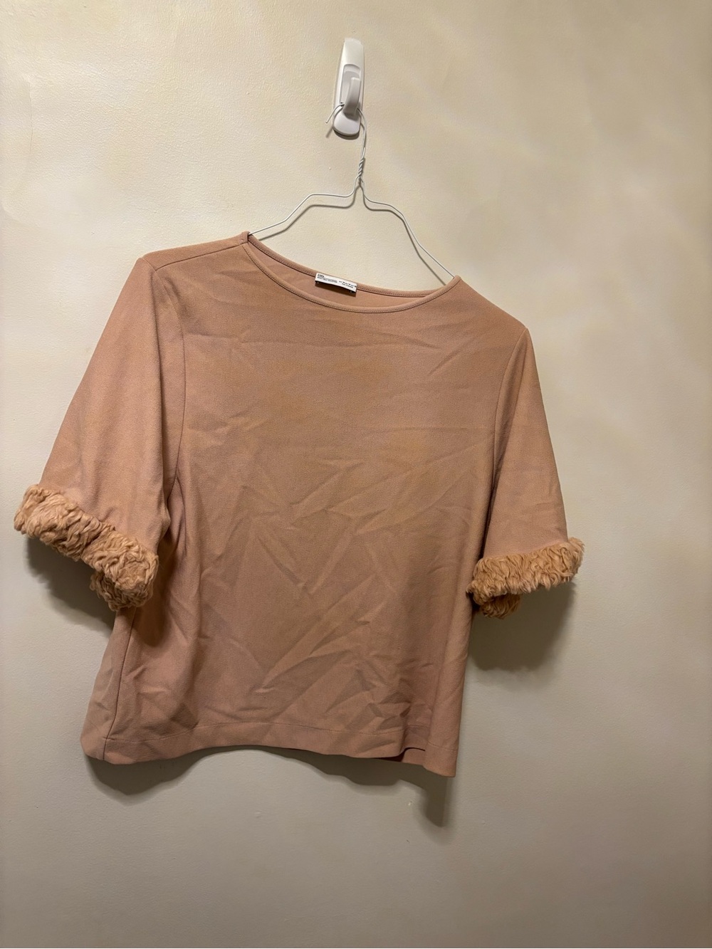 Zara pink shirt with cuff detail
